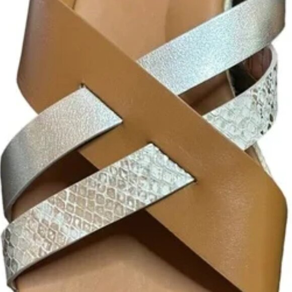 Cole Haan Florens Slide Sandals Leather Women's - Pecan Metallic 9.5 - Picture 6 of 8